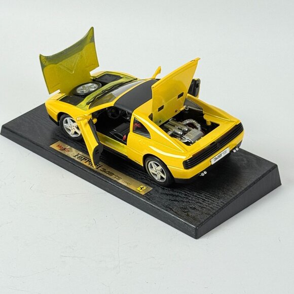 Maisto 1990 Ferrari 348 TS Yellow 1:18 Diecast Model Car & Box Special Edition - Picture 1 of 10